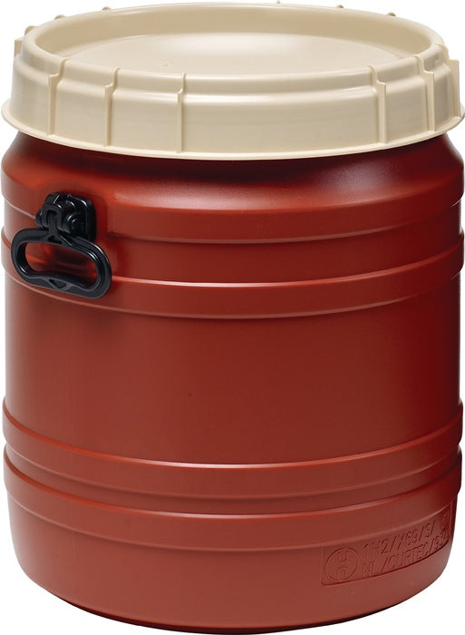 Wide-neck drum ( 9000450113 ) 55 l brown with beige lid Filling opening-Ø 354 mm