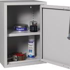 Wall cabinet ( 9000453656 ) H600xW400xD300 mm solid sheet metal, 1 shelf light grey, RAL 7035/light grey, RAL 7035