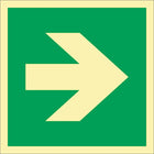 Rettungszeichen DIN EN ISO 7010 ( 9000477434 ) L148xB148 mm Folie