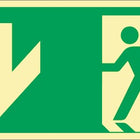 Escape sign DIN EN ISO 7010 ( 9000477452 ) L297xW148 mm plastic