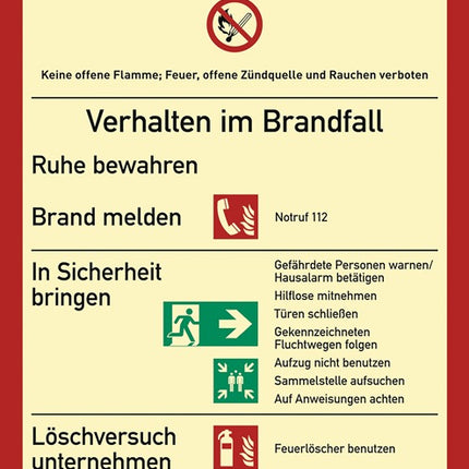 Fire protection sign DIN EN ISO 7010 ( 9000477606 ) L210xW297 mm Foil
