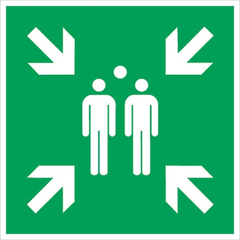 Señal de escape ASR A1.3/DIN EN ISO 7010 ( 9000477470 ) L400xA400 mm Aluminio