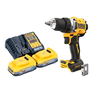 DeWalt DCD 800 E2 Akku Bohrschrauber 18 V 90 Nm Brushless + 2x Powerstack Akku 1,7 Ah + Ladegerät