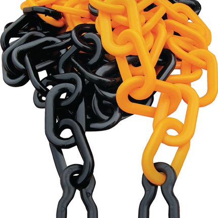 Cadena de barrera ( 9000480222 ) PP amarillo/negro 9 mm con 2 ganchos universales