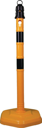 Sperrpfosten ( 9000480220 ) PPC gelb/schwarz Ø 63 mm mit Öse