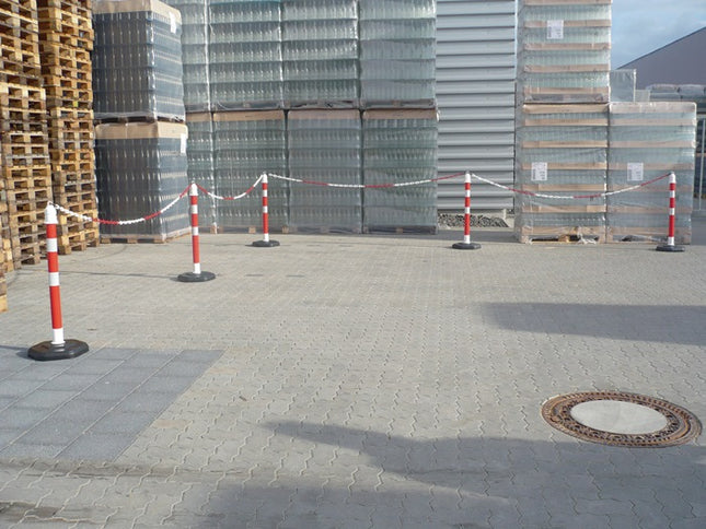 Locking post ( 9000490023 ) PPC red/white Ø 63 mm with eyelet