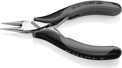 Pinze per elettronica Knipex ( 4000794542 ) Lunghezza totale 115 mm Impugnature multicomponente ESD