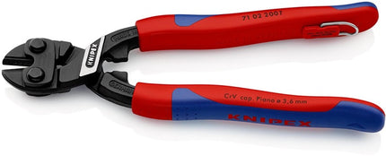 Cortapernos compacto Knipex CoBolt ( 4000795400 ) longitud 200 mm manguitos multicomponente blando 6 mm medio 5,2 mm duro 4 mm