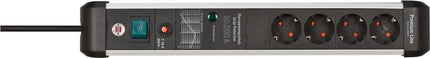 Brennenstuhl socket strip Premium-Protect-Line ( 8001484633 ) 16 A 230 V black/silver 3 m PVC 1.5 mm²