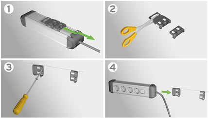 Brennenstuhl socket strip Premium-Protect-Line ( 8001484635 ) 16 A 230 V black/silver 3 m PVC 1.5 mm²