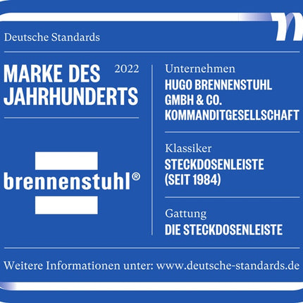 Brennenstuhl Eco Line socket strip ( 4000873539 ) 16 A 250 V white 3 m H05VV-F 3 x 1.5 mm²