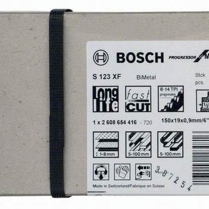 Bosch reciprocating saw blade S 123 XF ( 4000909024 ) length 150 mm width 19 mm set, milled