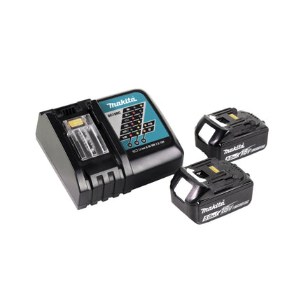 Makita DCS 552 RTJ 18 V Akku Metall Handkreissäge 136 mm im Makpac + 2x 5,0 Ah Akku und Lader + Sägeblatt und Schutzbrille - Toolbrothers