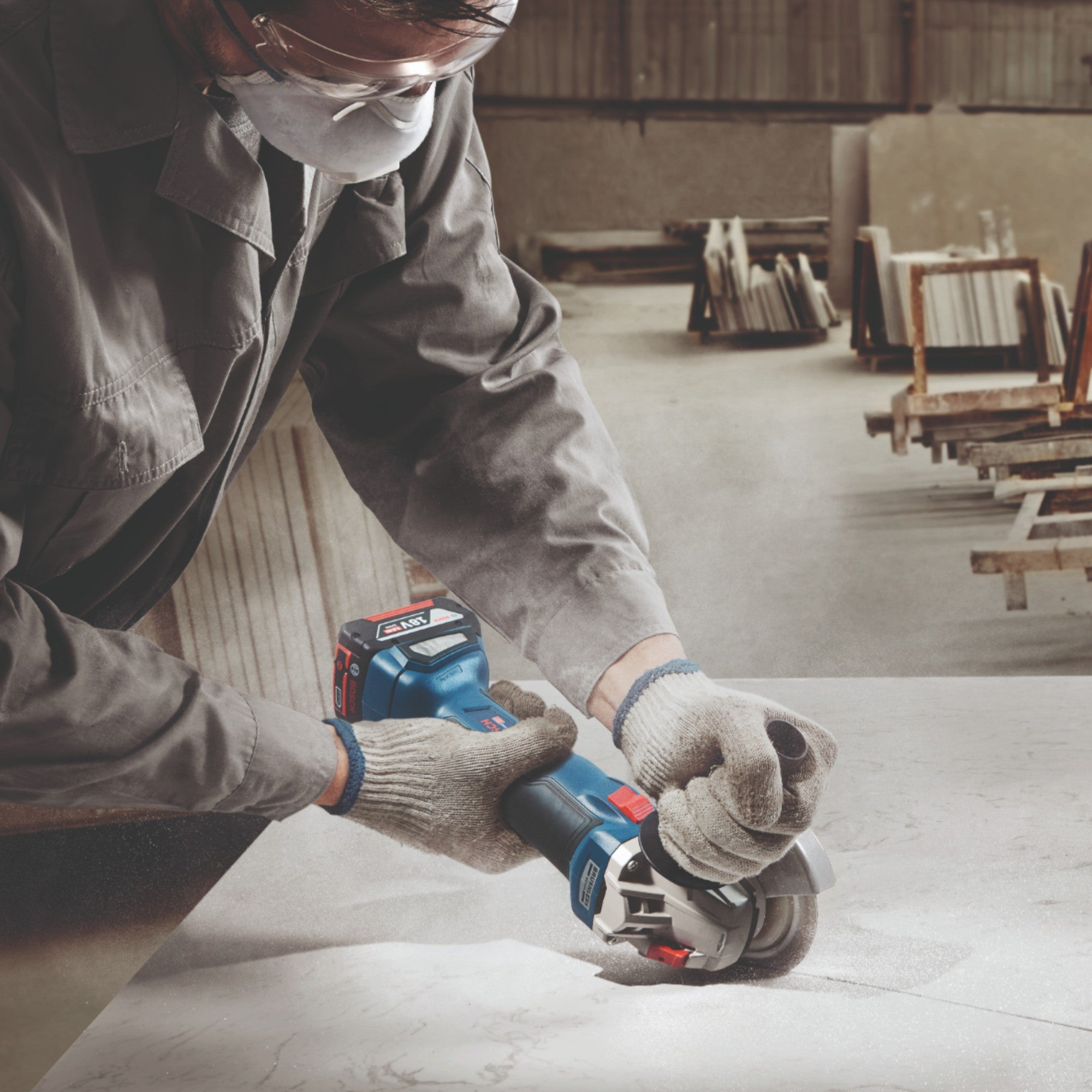 Bosch GWS 18V 10 Professional Akku Winkelschleifer 18 V 125 mm Brushless 1x Akku 5 0 Ah ohne Ladegeraet 4 - toolbrothers