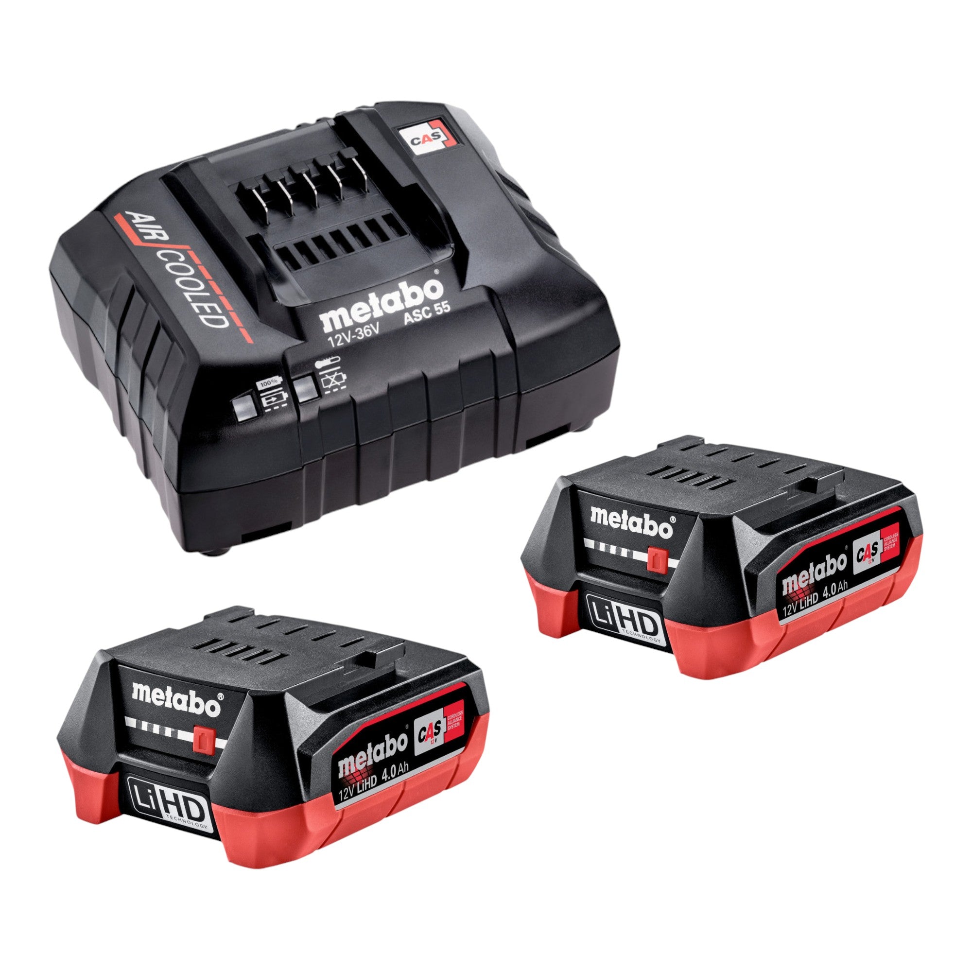 Metabo Basis Set 2x LiHD Akkupack 12 V 4 0 Ah Akku ASC 55 Ladegeraet 685301000  0 - toolbrothers