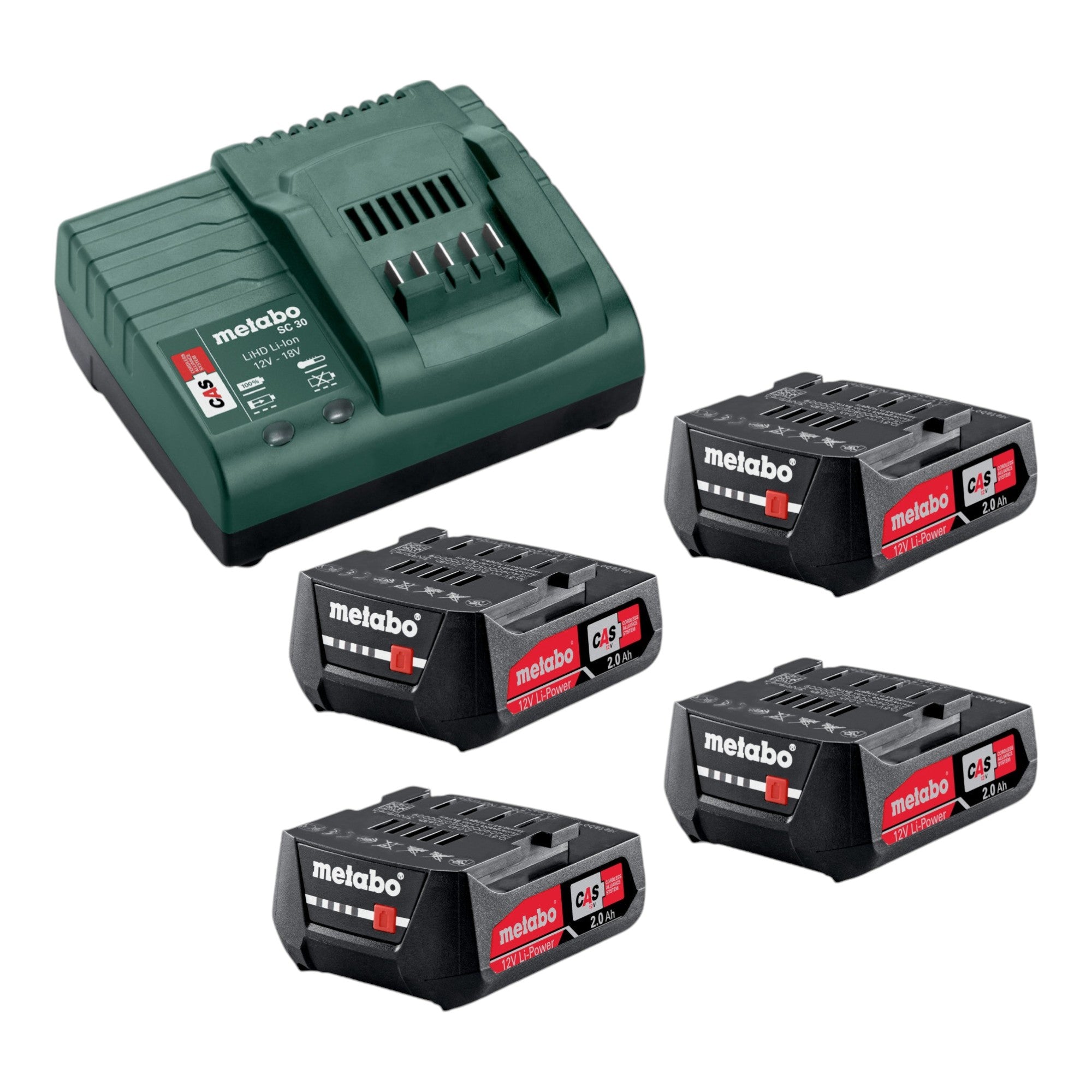 Metabo Basis Set 12 V 4x Li Power Akkupack 2 0 Ah 4x 625406000 SC 30 Ladegeraet 316067840  0 - toolbrothers