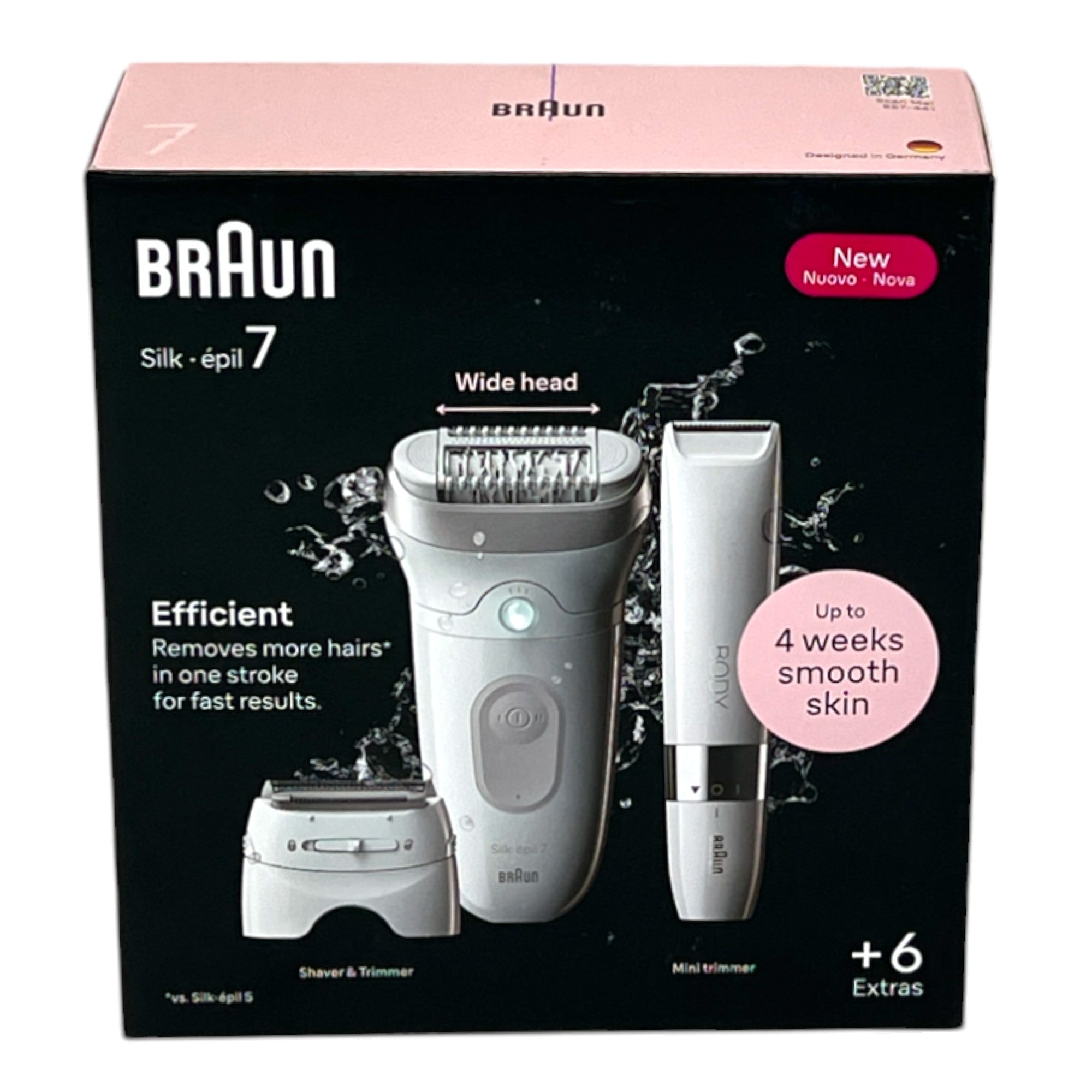 BRAUN Silk Epil 7 441 Epilierer Damen Haarentferner fuer langanhaltende Haarentfernung Trimmeraufsatz Mini Rasierer Weiss Silber 0 - toolbrothers