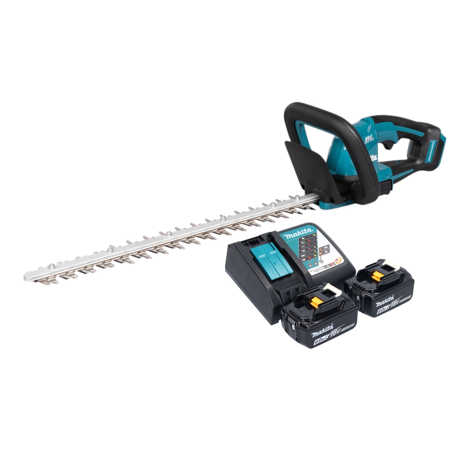 Makita DUH 506 RG2 Akku Heckenschere 18 V 50 cm Brushless 2x Akku 6 0 Ah Ladegeraet 0 - toolbrothers