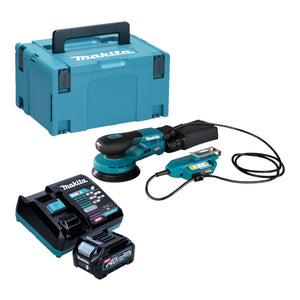 Makita BO 001 CGD101 Akku Exzenterschleifer 40 V max. 125 mm 5,0 mm Hub Brushless + 1x Akku 2,5 Ah + Ladegerät + Makpac