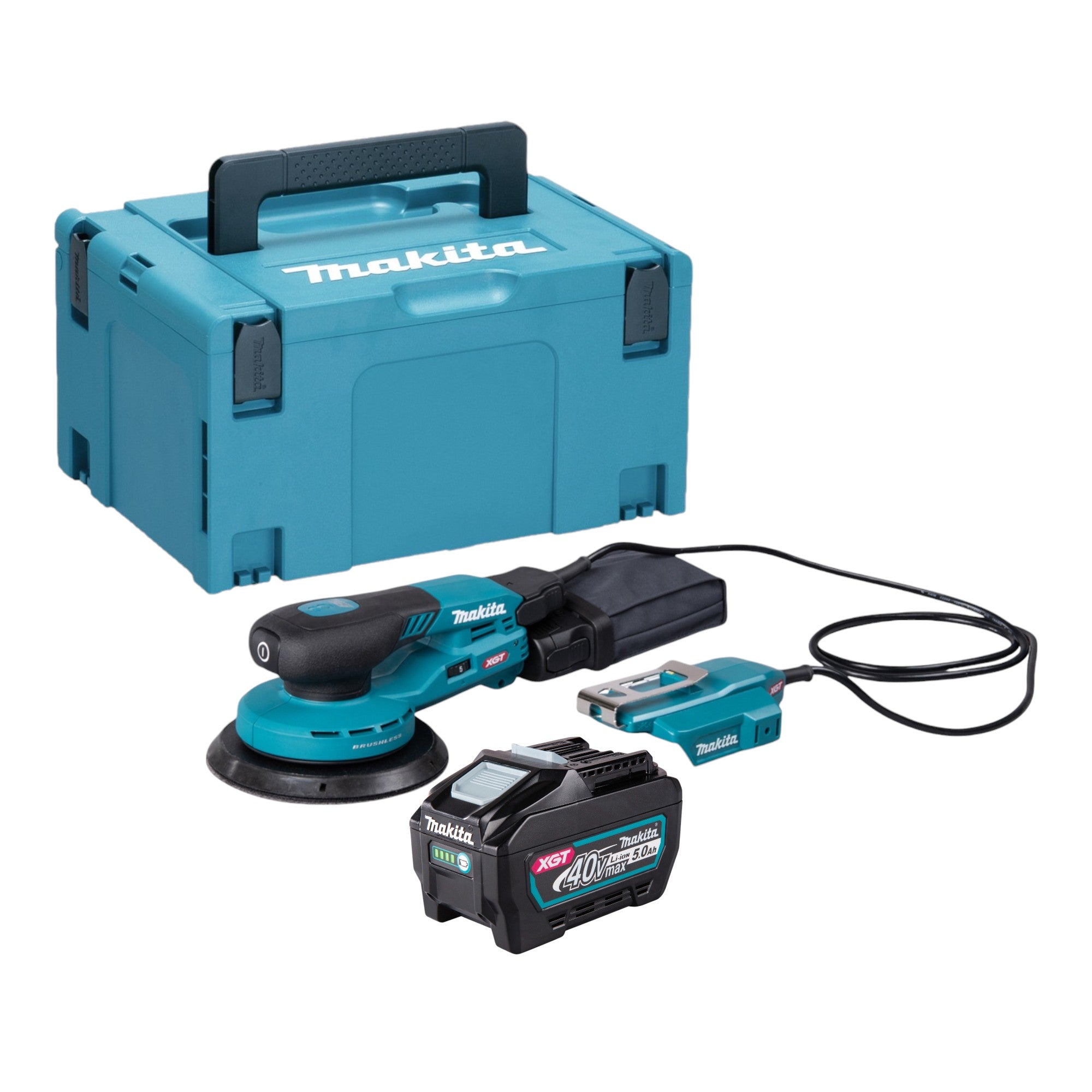 Makita BO 004 CGT101 Akku Exzenterschleifer 40 V max 150 mm 3 0 mm Hub Brushless 1x Akku 5 0 Ah Makpac ohne Ladegeraet 0 - toolbrothers