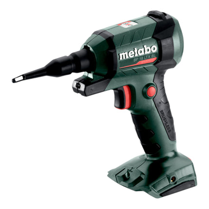 Pistola di soffiaggio a batteria Metabo BP 18 LTX BL 18 V senza spazzole + 1x batteria LiHD 4,0 Ah - senza caricabatterie