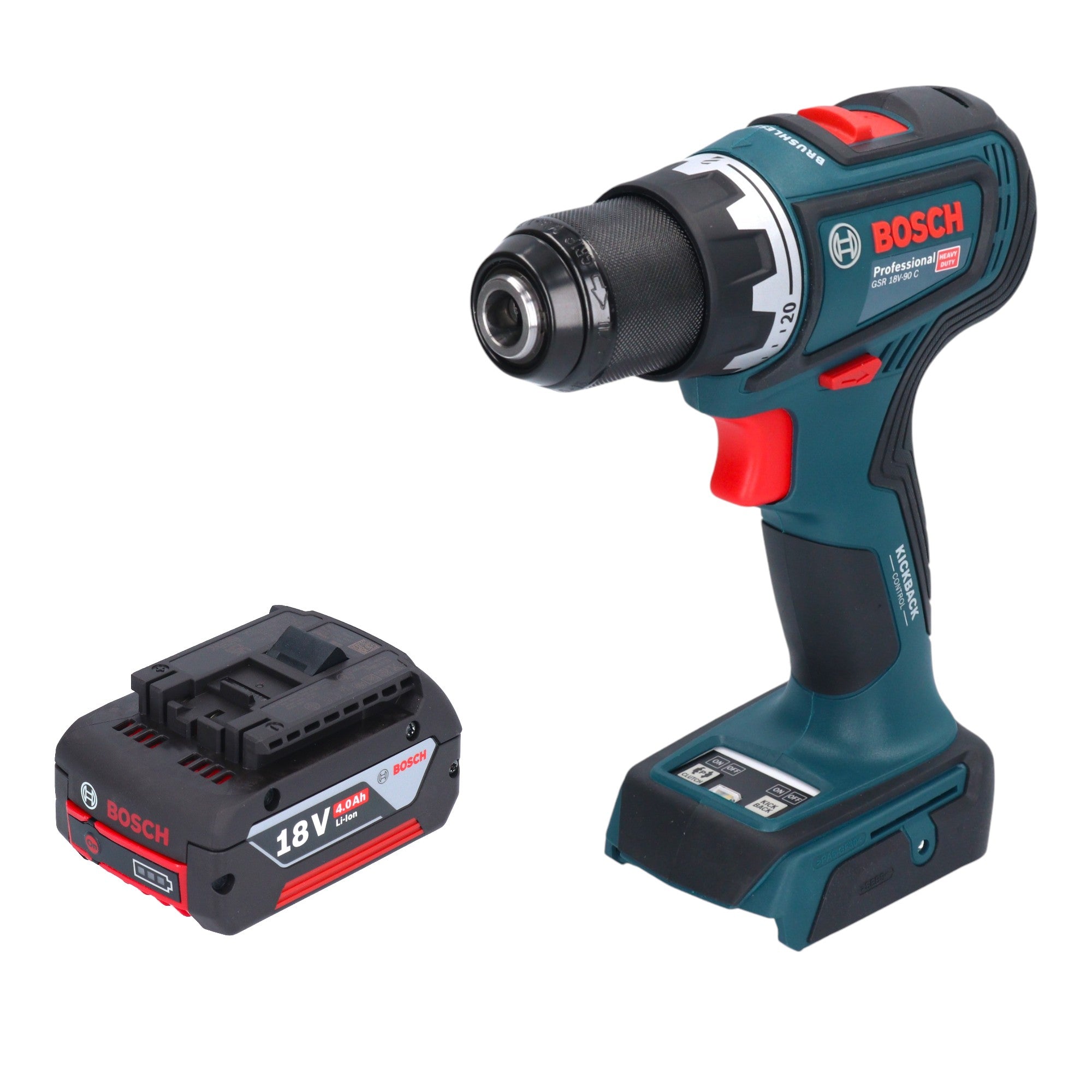 Bosch GSR 18V 90 C Professional Akku Bohrschrauber 18 V 64 Nm Brushless 1x Akku 4 0 Ah ohne Ladegeraet 0 - toolbrothers