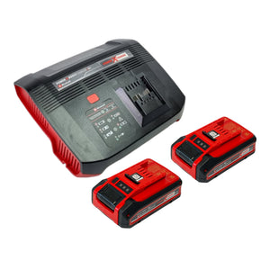 Einhell PXC Starter Kit 18 V 2x Power X-Change Plus Akku 18 V 4,0 Ah ( 2x 4511553 ) + Power X-Boostcharger 8A Schnell Ladegerät ( 4512155 )