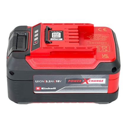 Einhell PXC Starter Kit 18 V 2x Power X-Change Plus Batterie 18 V 5,2 Ah Li-Ion ( 2x 4511437 ) + Power X-Boostcharger 8A Chargeur rapide ( 4512155 )