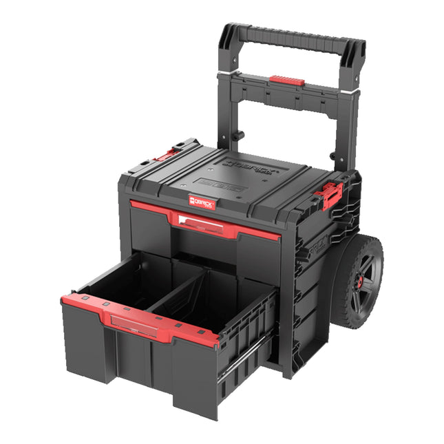 Qbrick System PRO Cart 2.0 Plus Drawer 2 caja móvil con ruedas 520 x 415 x 660 mm 9,5 l 12 l asa telescópica doble extraíble