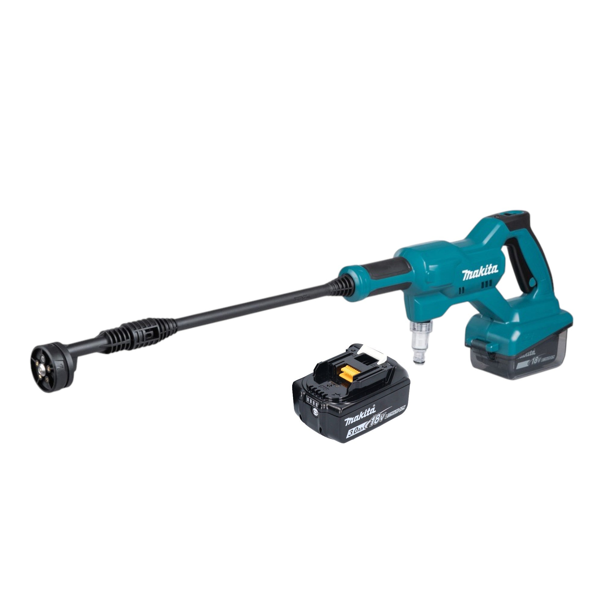 Makita DHW 180 F1 Akku Druckreiniger 18 V 24 bar 1x Akku 3 0 Ah ohne Ladegeraet 0 - toolbrothers