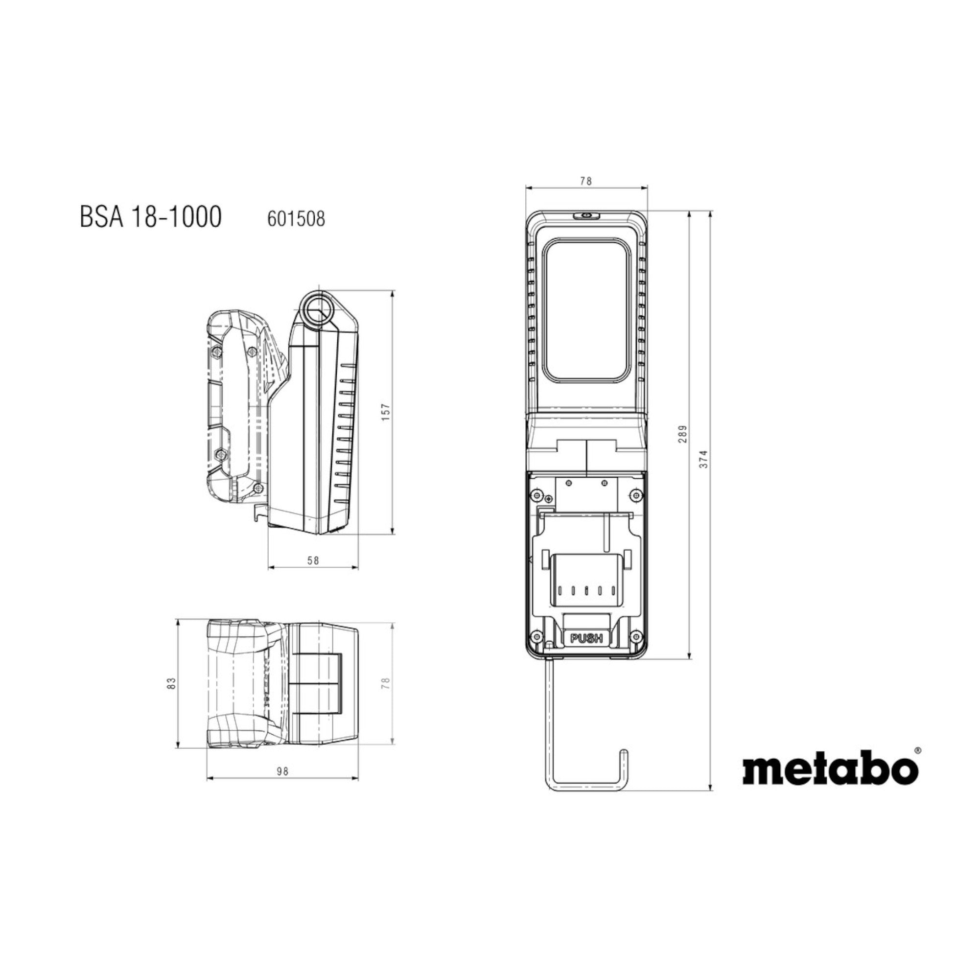 Metabo BSA 18 1000 Akku Baustrahler 18 V 1000 lm 601508850 Solo ohne Akku ohne Ladegeraet 4 - toolbrothers