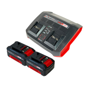 Einhell PXC Starter Kit 2x Power X-Change Akku 18 V 4,0 Ah ( 2x 4511396 ) + Power X-Twincharger 3A Doppel Ladegerät ( 4512069 )