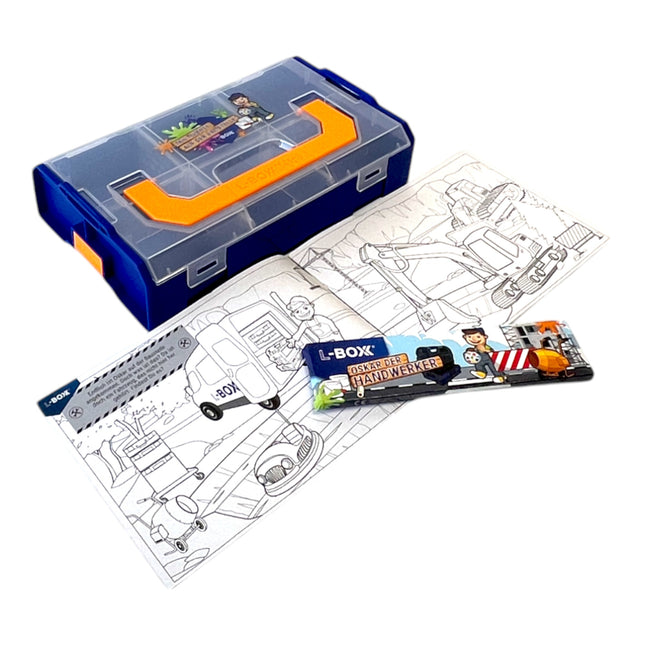 L-BOXX Mini Kids colouring book Oskar the Craftsman with pencil set 6 pcs. + L-Boxx Mini ( 6100001481 )