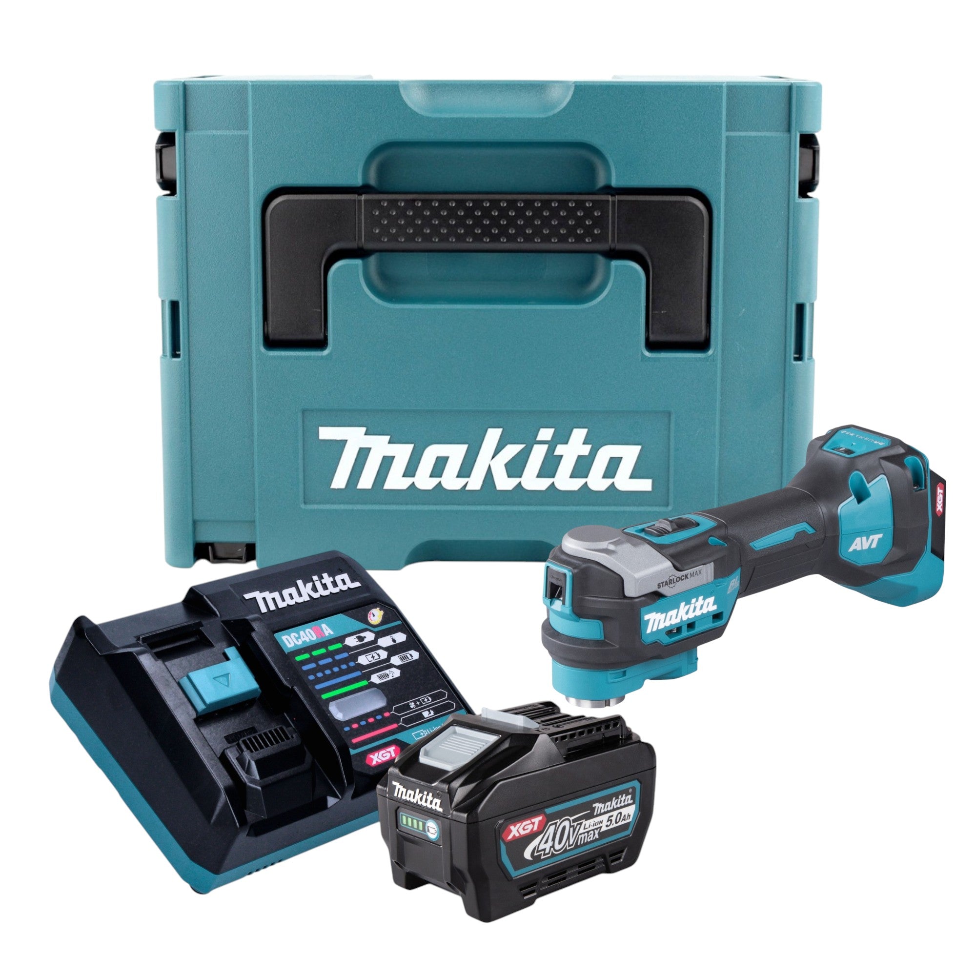 Makita TM 001 GT101 Akku Multifunktionswerkzeug 40 V max Starlock Max Brushless 1x Akku 5 0 Ah Ladegeraet Makpac 0 - toolbrothers