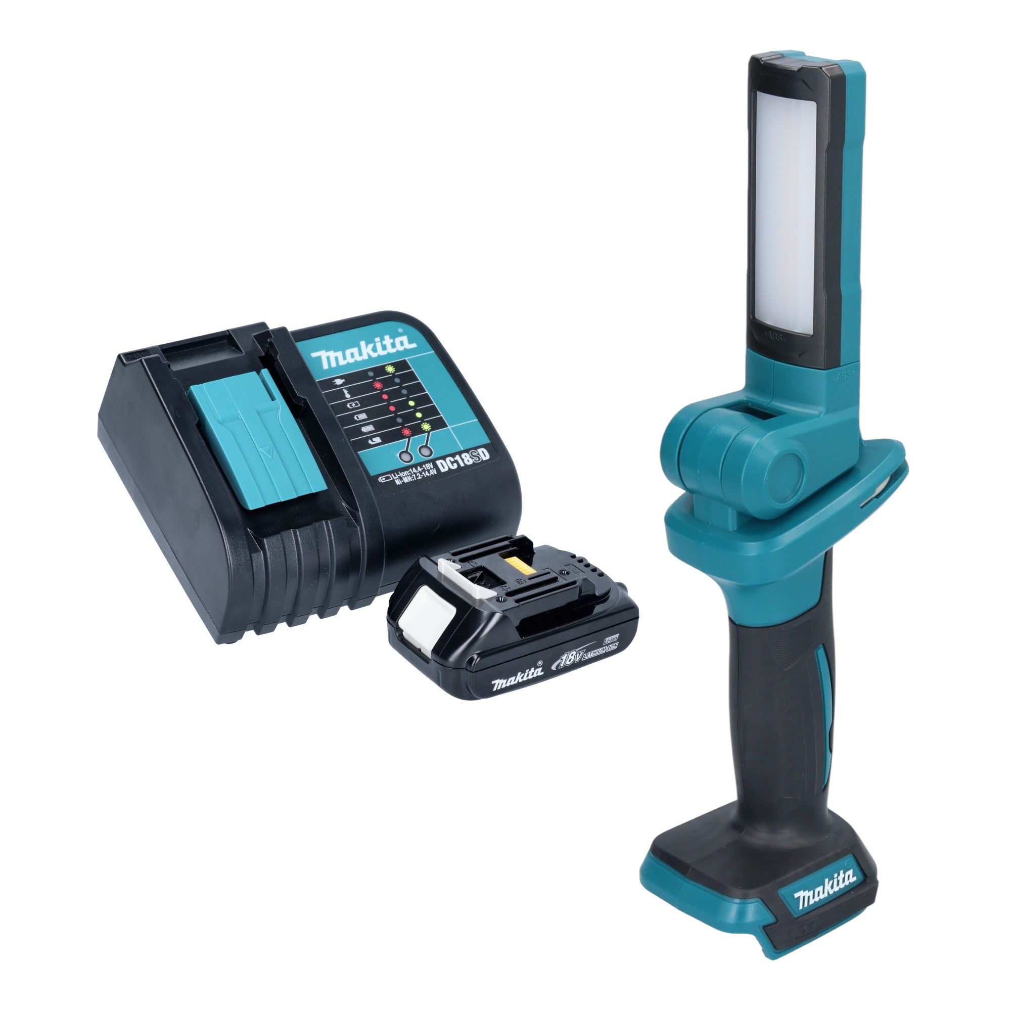 Makita DML 816 SY1 Akku Arbeitsleuchte 18 V 100 500 lm LED 1x Akku 1 5 Ah Ladegeraet 0 - toolbrothers