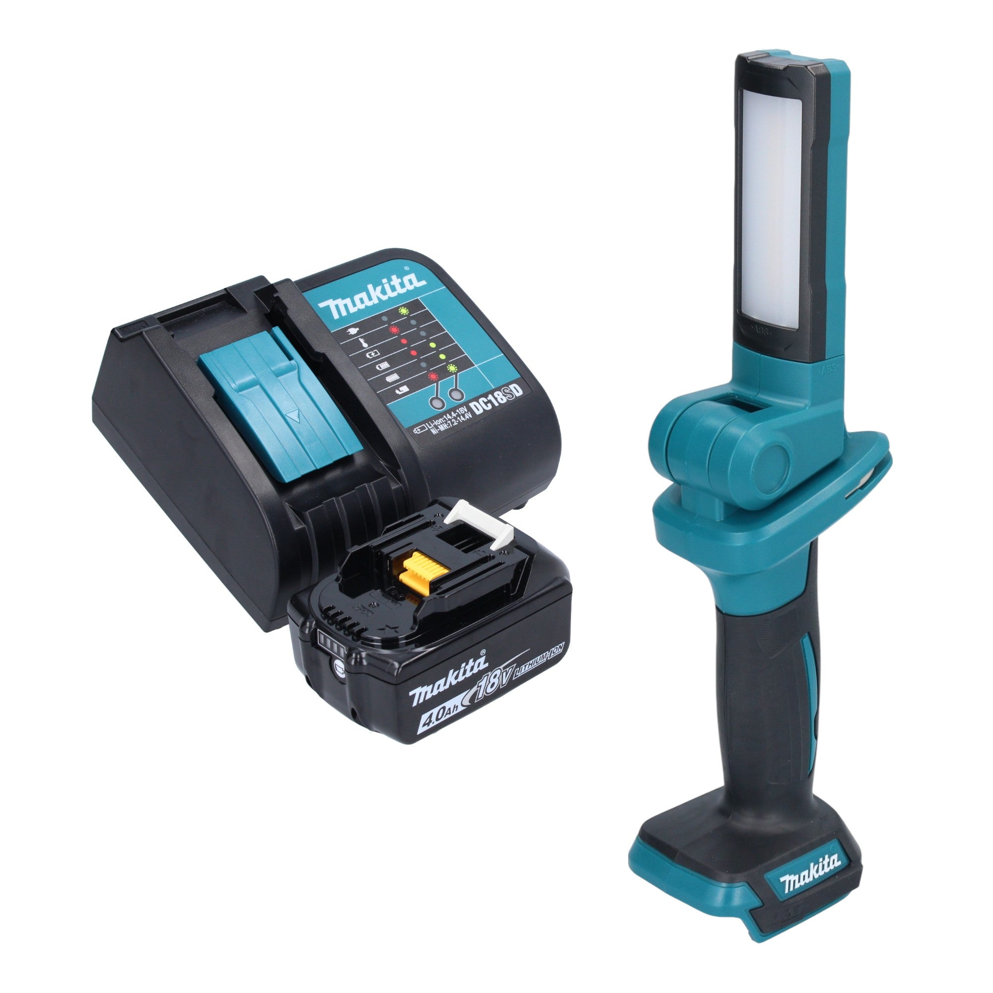 Makita DML 816 SM1 Akku Arbeitsleuchte 18 V 100 500 lm LED 1x Akku 4 0 Ah Ladegeraet 0 - toolbrothers