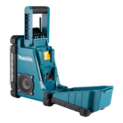 Makita DMR 116 RY cordless construction site radio 14.4 - 18 V AM FM AUX + 2x rechargeable battery 1.5 Ah + charger