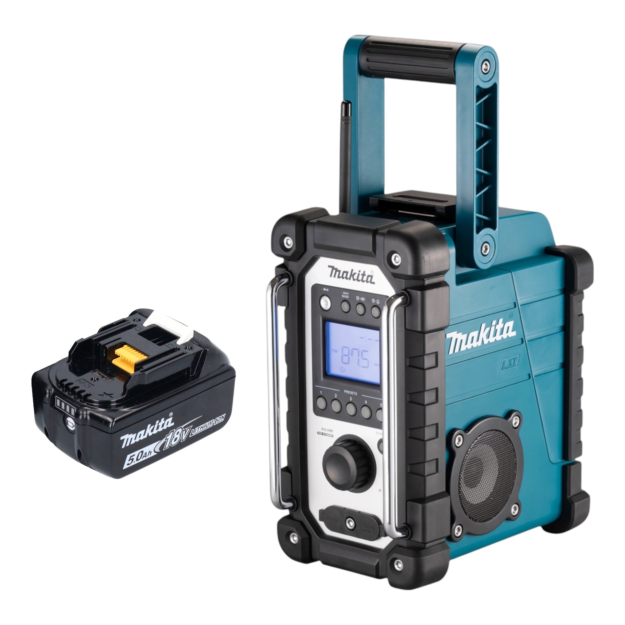 Makita DMR 116 T1 Akku Baustellenradio 14 4 18 V AM FM AUX 1x Akku 5 0 Ah ohne Ladegeraet 0 - toolbrothers