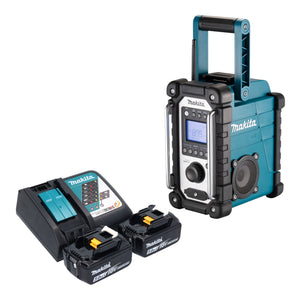Makita DMR 116 RT Akku Baustellenradio 14,4 - 18 V AM FM AUX + 2x Akku 5,0 Ah + Ladegerät