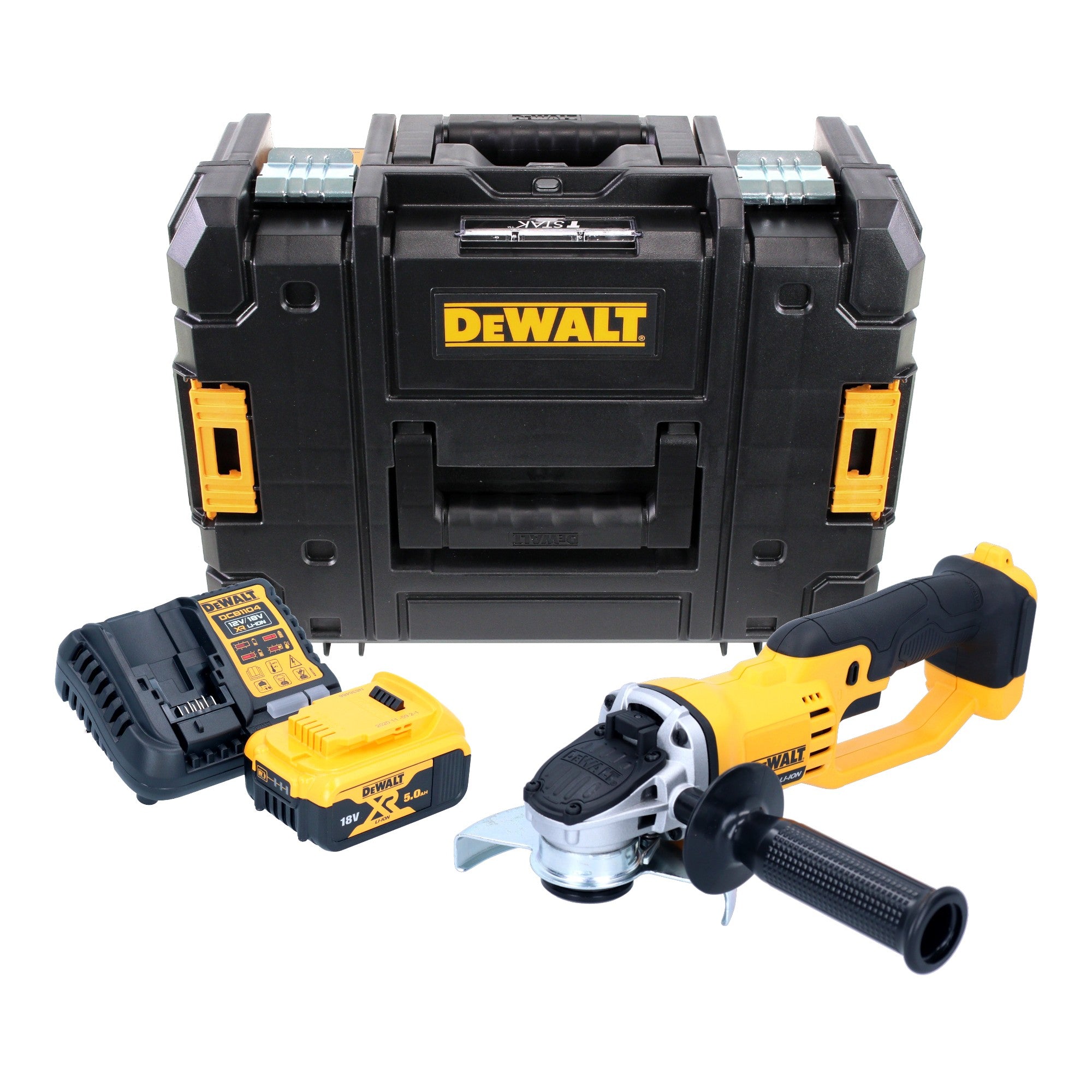 DeWalt DCG 412 P1T Akku Winkelschleifer 18 V 125 mm 1x Akku 5 0 Ah Ladegeraet TSTAK 0 - toolbrothers