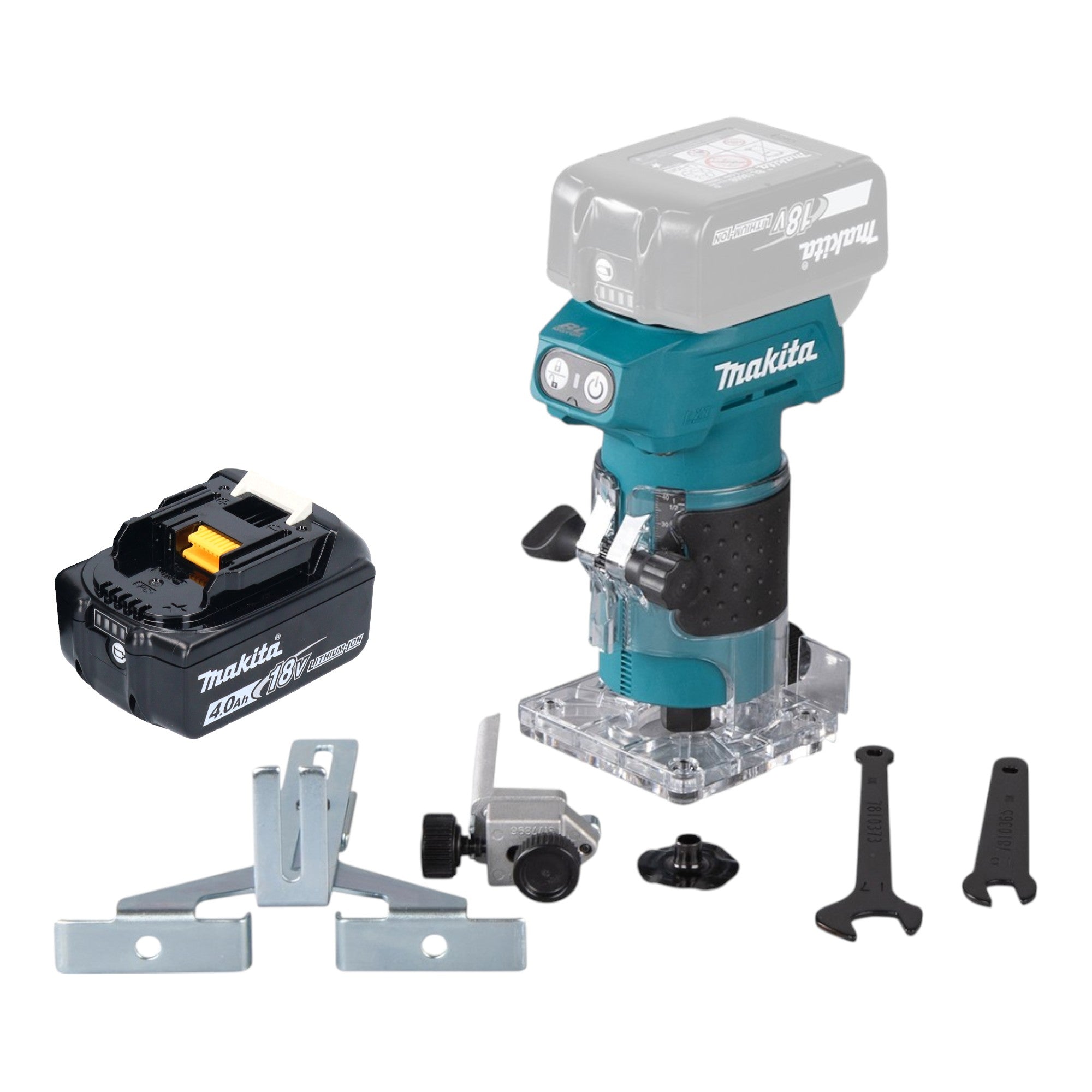 Makita DRT 52 M1 Akku Kantenfraese 18 V 6 mm Brushless 1x Akku 4 0 Ah ohne Ladegeraet 0 - toolbrothers