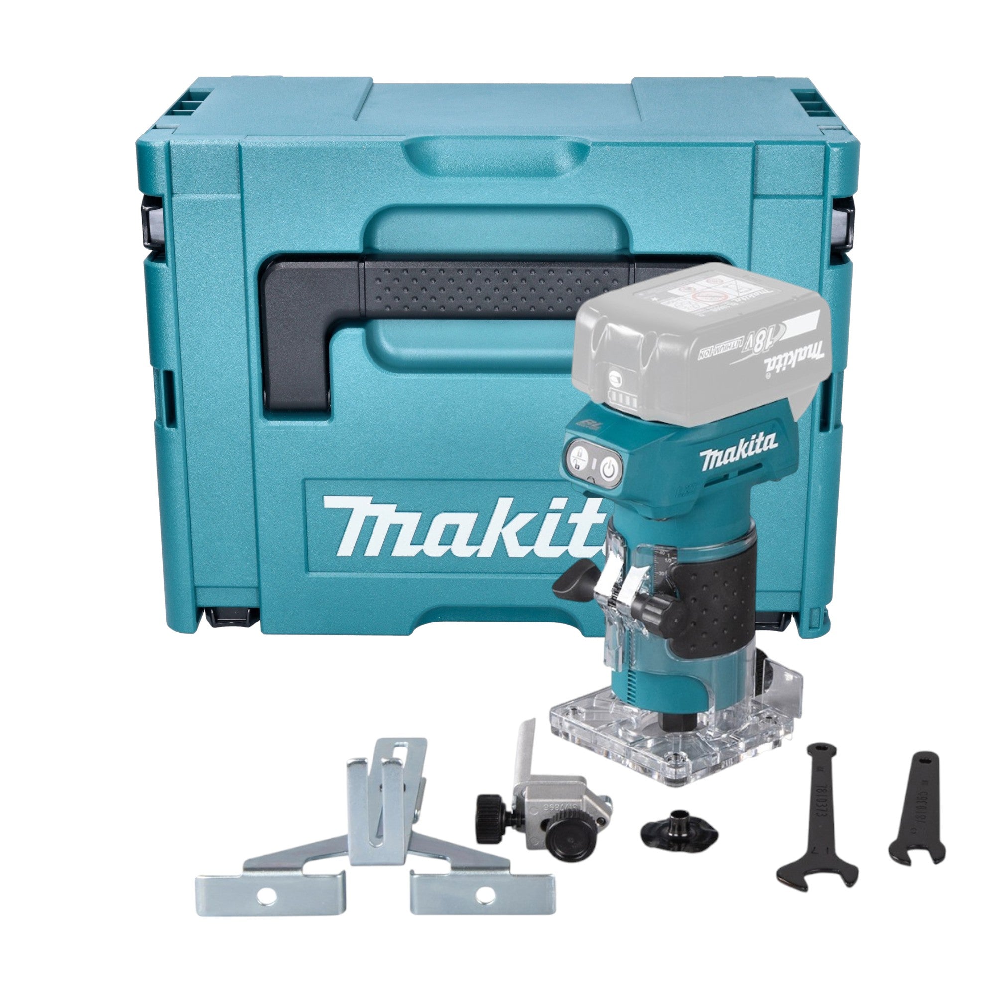 Makita DRT 52 ZJ Akku Kantenfraese 18 V 6 mm Brushless Makpac ohne Akku ohne Ladegeraet 0 - toolbrothers