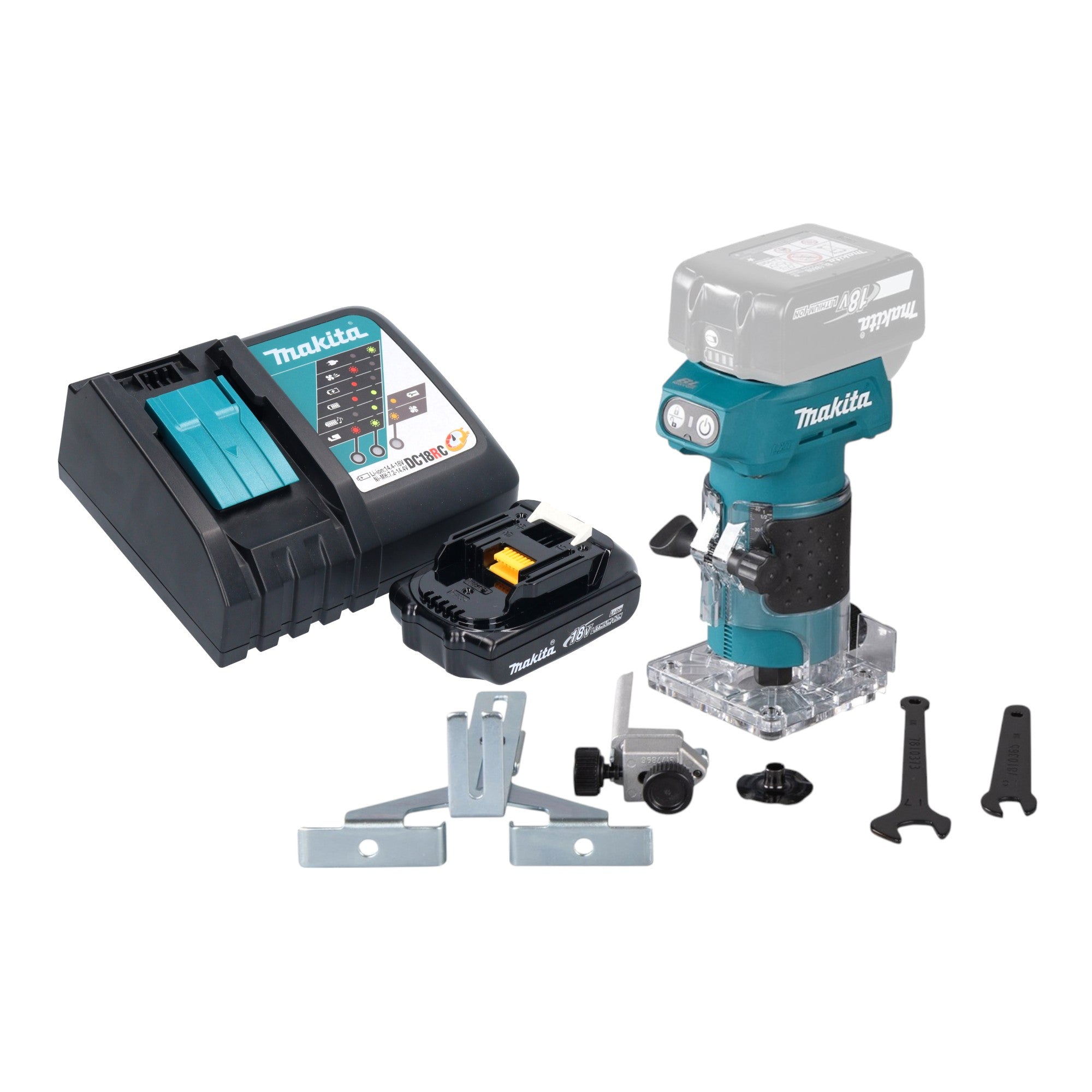 Makita DRT 52 RY1 Akku Kantenfraese 18 V 6 mm Brushless 1x Akku 1 5 Ah Ladegeraet 0 - toolbrothers
