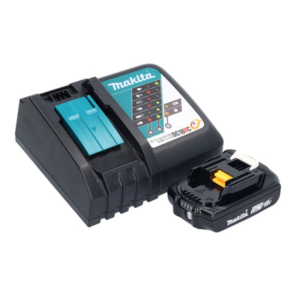 Makita DRT 52 RA1J cordless edge router 18 V 6 mm brushless + 1x rechargeable battery 2.0 Ah + charger + Makpac