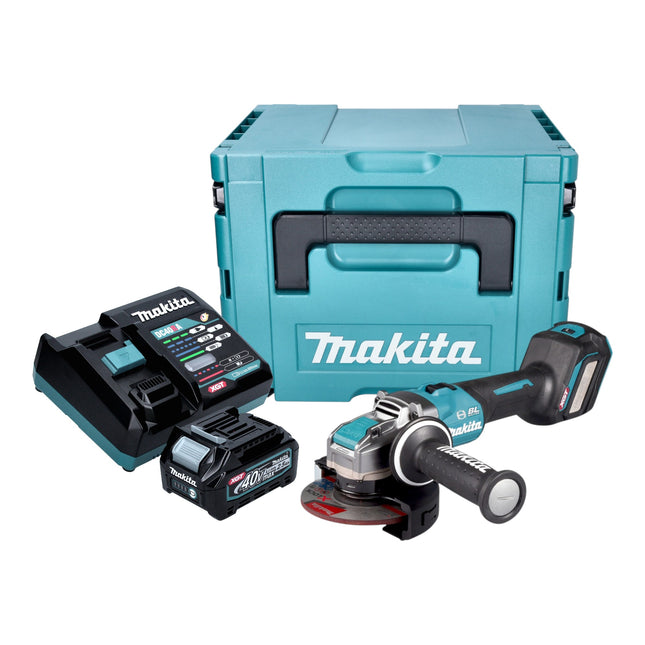 Makita GA 041 GD101 Akku Winkelschleifer 40 V max 125 mm X LOCK Brushless 1x Akku 2 5 Ah Ladegeraet Makpac 0 - toolbrothers