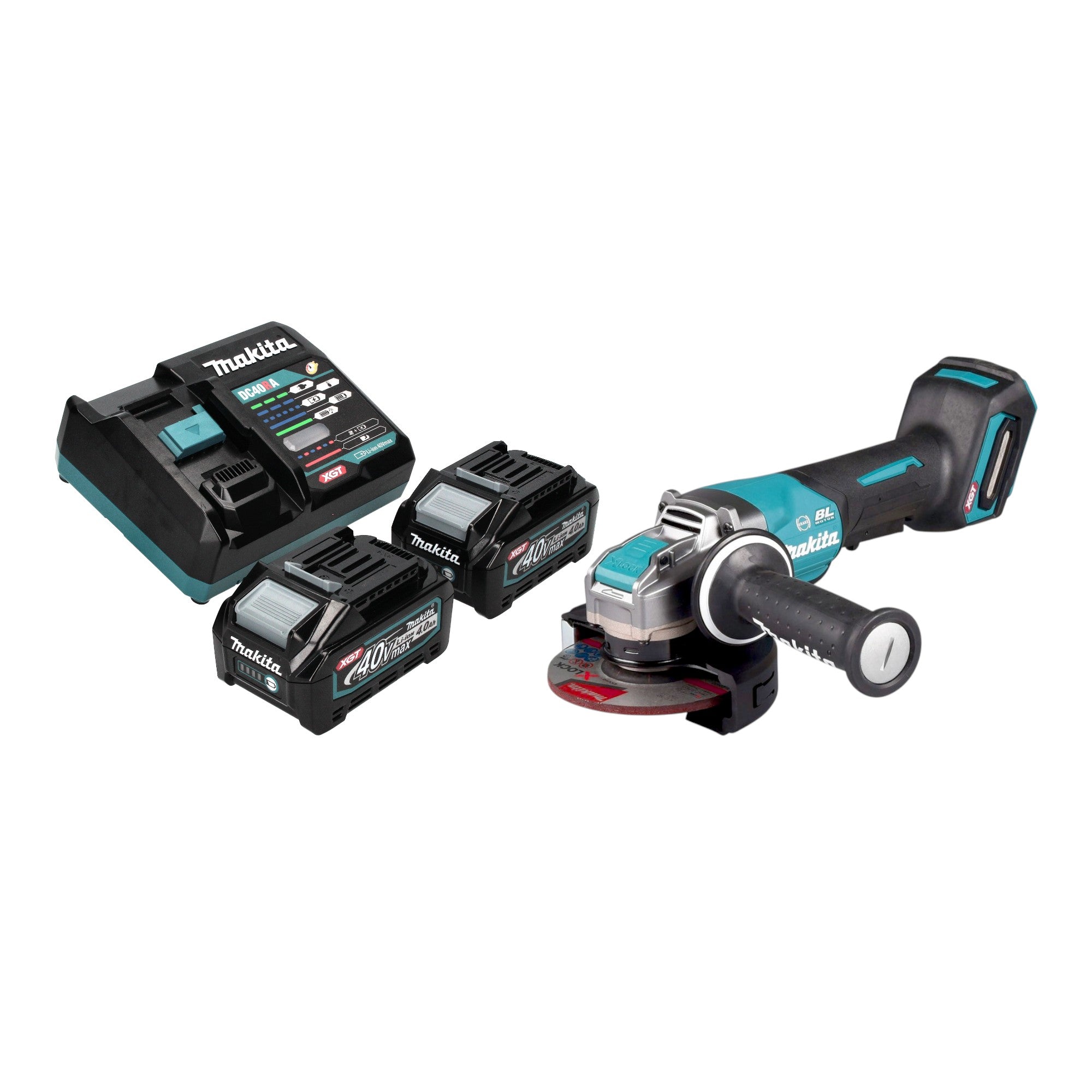 Makita GA 047 GM201 Akku Winkelschleifer 40 V max 125 mm X LOCK Brushless 2x Akku 4 0 Ah Ladegeraet 0 - toolbrothers