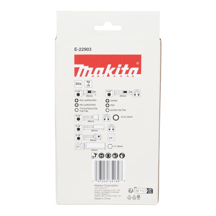 Makita E-22903 Bit and impact socket set 1/4" / 3/8" 30 pcs. IMPACT BLACK bits / impact sockets / socket spanners