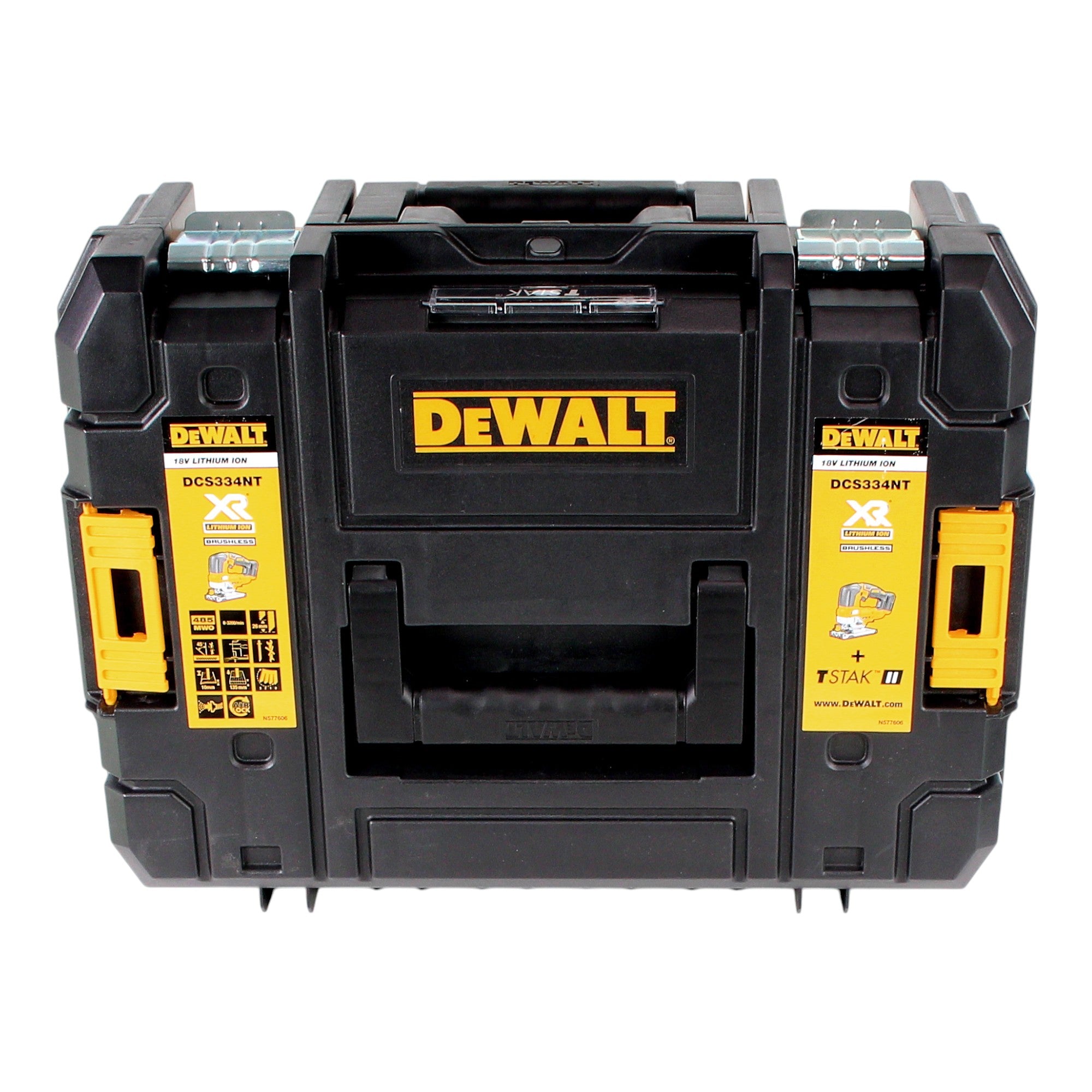 DeWalt DCS 334 E1T Akku Pendelhub Stichsaege 18 V Brushless 1x Powerstack Akku 1 7 Ah Ladegeraet TSTAK 2 - toolbrothers