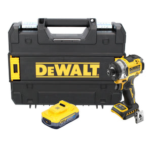 DeWalt DCF 860 NT Akku Schlagschrauber 18 V 282 Nm 1/4" Brushless + 1x Powerstack Akku 5,0 Ah + TSTAK - ohne Ladegerät