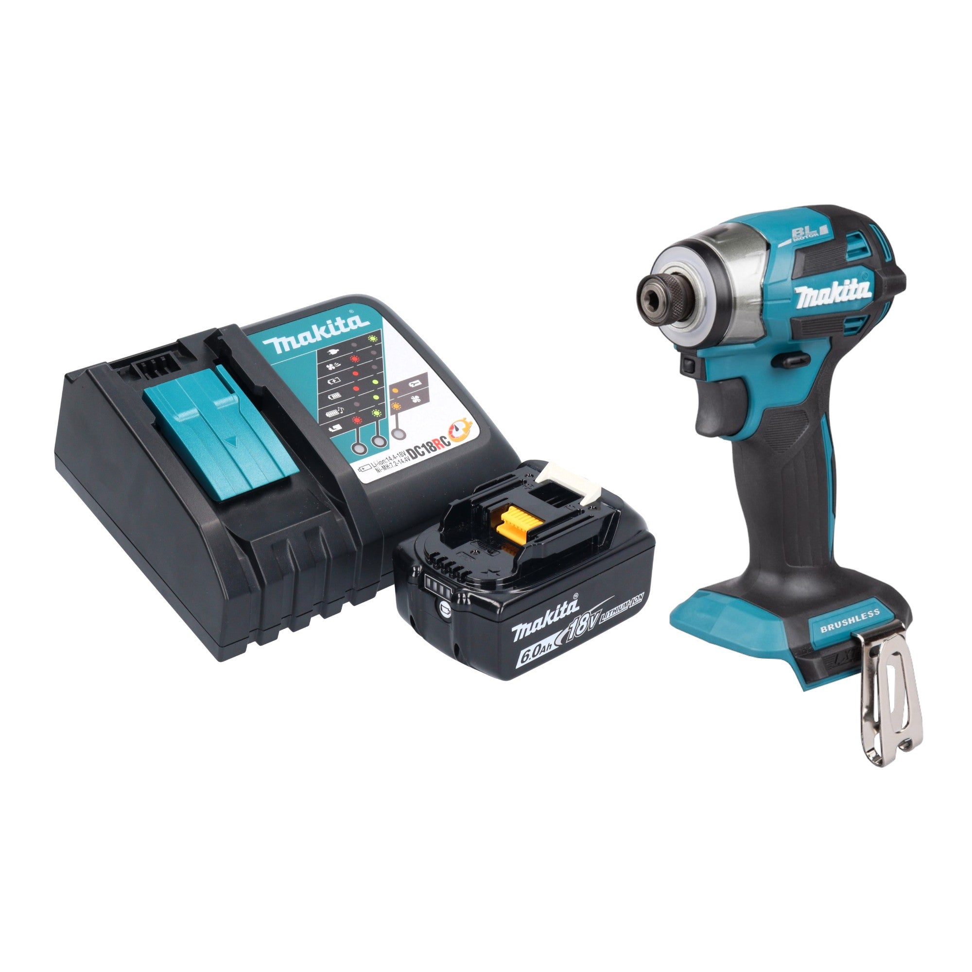 Makita DTD 173 RG1 Akku Schlagschrauber 18 V 180 Nm 1 4 Brushless 1x Akku 6 0 Ah Ladegeraet 0 - toolbrothers